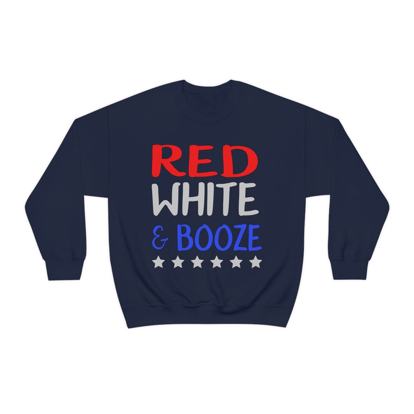 Red  White Booze Crewneck Sweatshirt