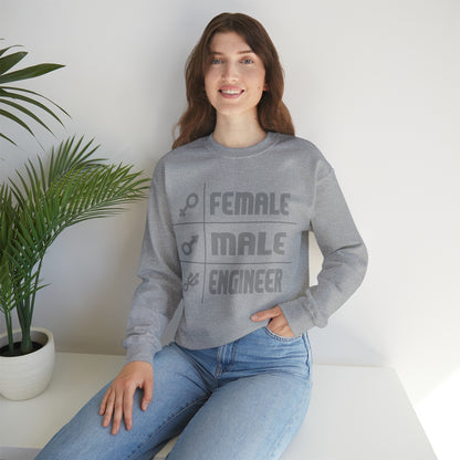 Female - male- engineer Crewneck Sweatshirt