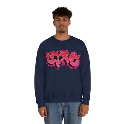 Peace and Love graffiti Crewneck Sweatshirt