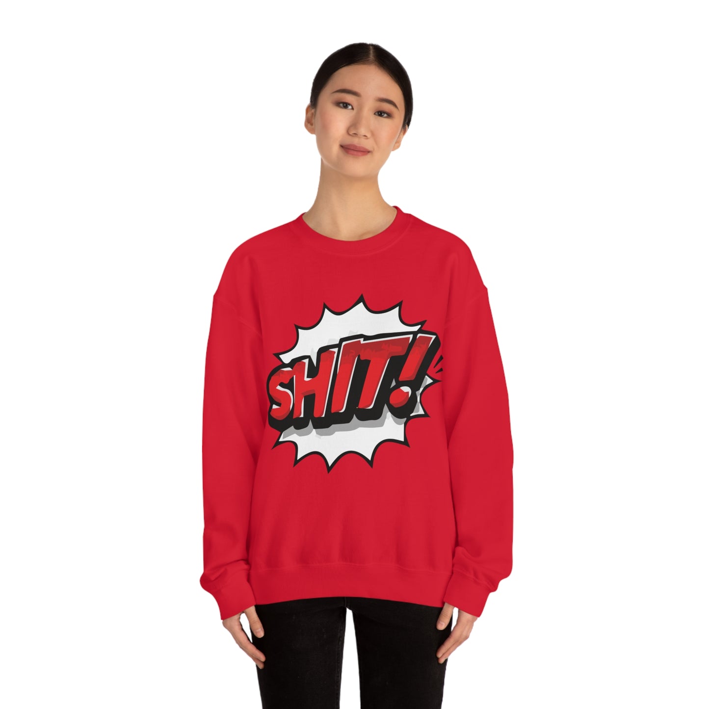 Shit! colorful graphic Crewneck Sweatshirt