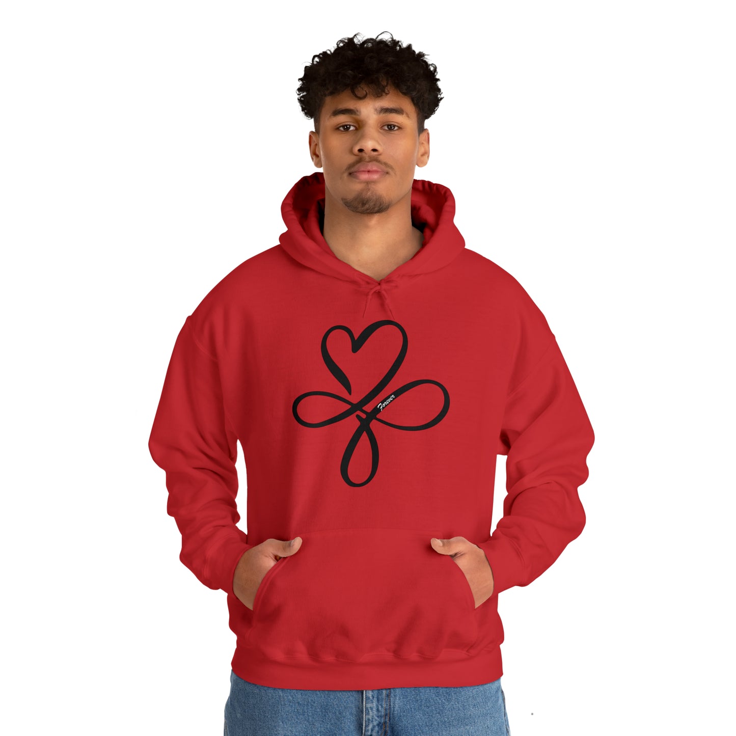 Heart symbol Love Infinity symbol Forever Hoodie