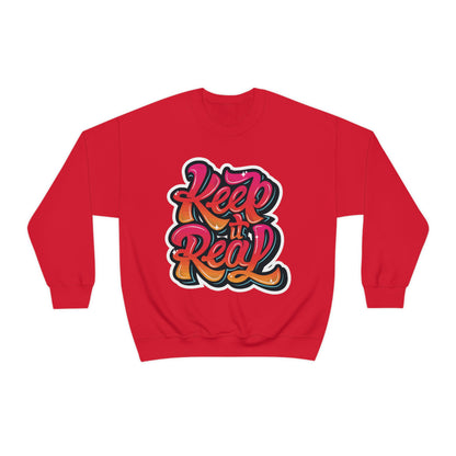 Keep it real colorful graffiti logo Crewneck Sweatshirt