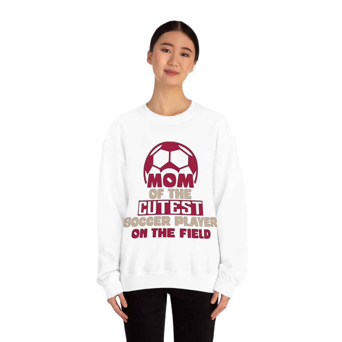 Mom of cutest soccer player Crewneck Sweatshirt