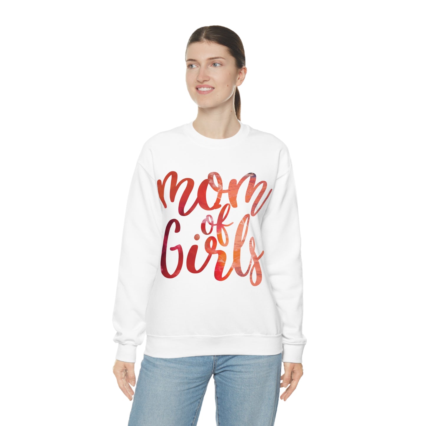 mom of girls Crewneck Sweatshirt