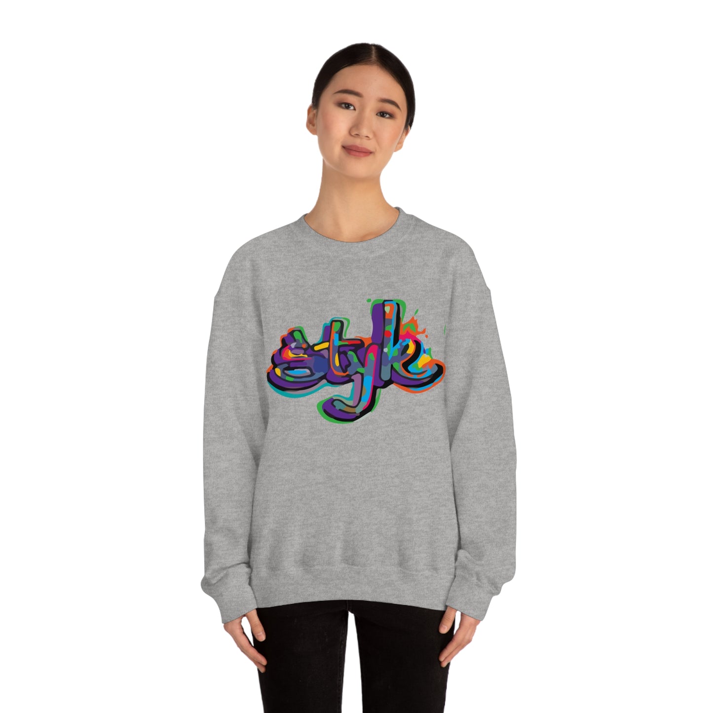 Graffiti style in colors Crewneck Sweatshirt