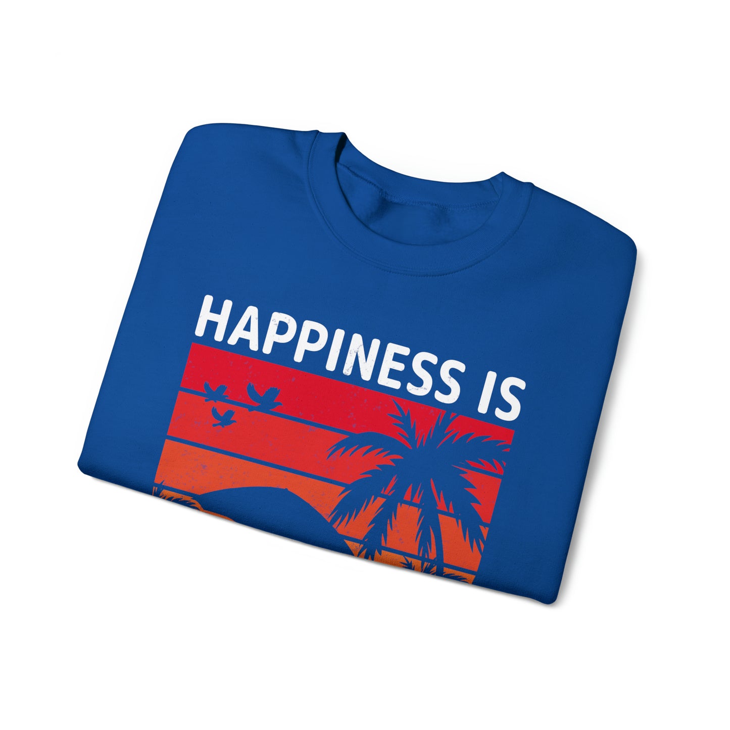 Happiness is at the beach Vintage Crewneck Sweatshirt