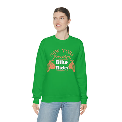 Brooklyn Bike rider Crewneck Sweatshirt