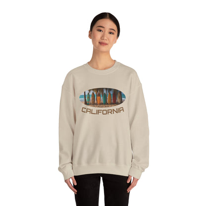 California beautiful surfer beach Crewneck Sweatshirt