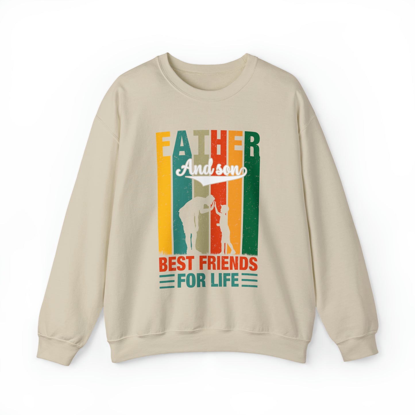 Best friends forever are father and son vintage Crewneck Sweatshirt