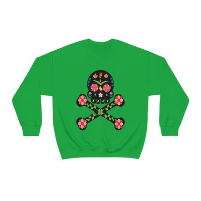 Day of the Dead Skull Crewneck Sweatshirt