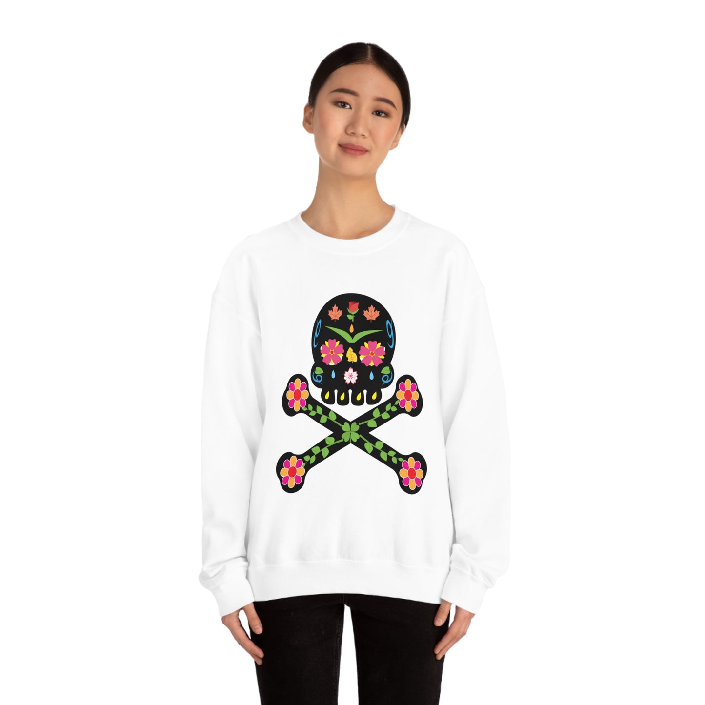 Day of the Dead Skull Crewneck Sweatshirt