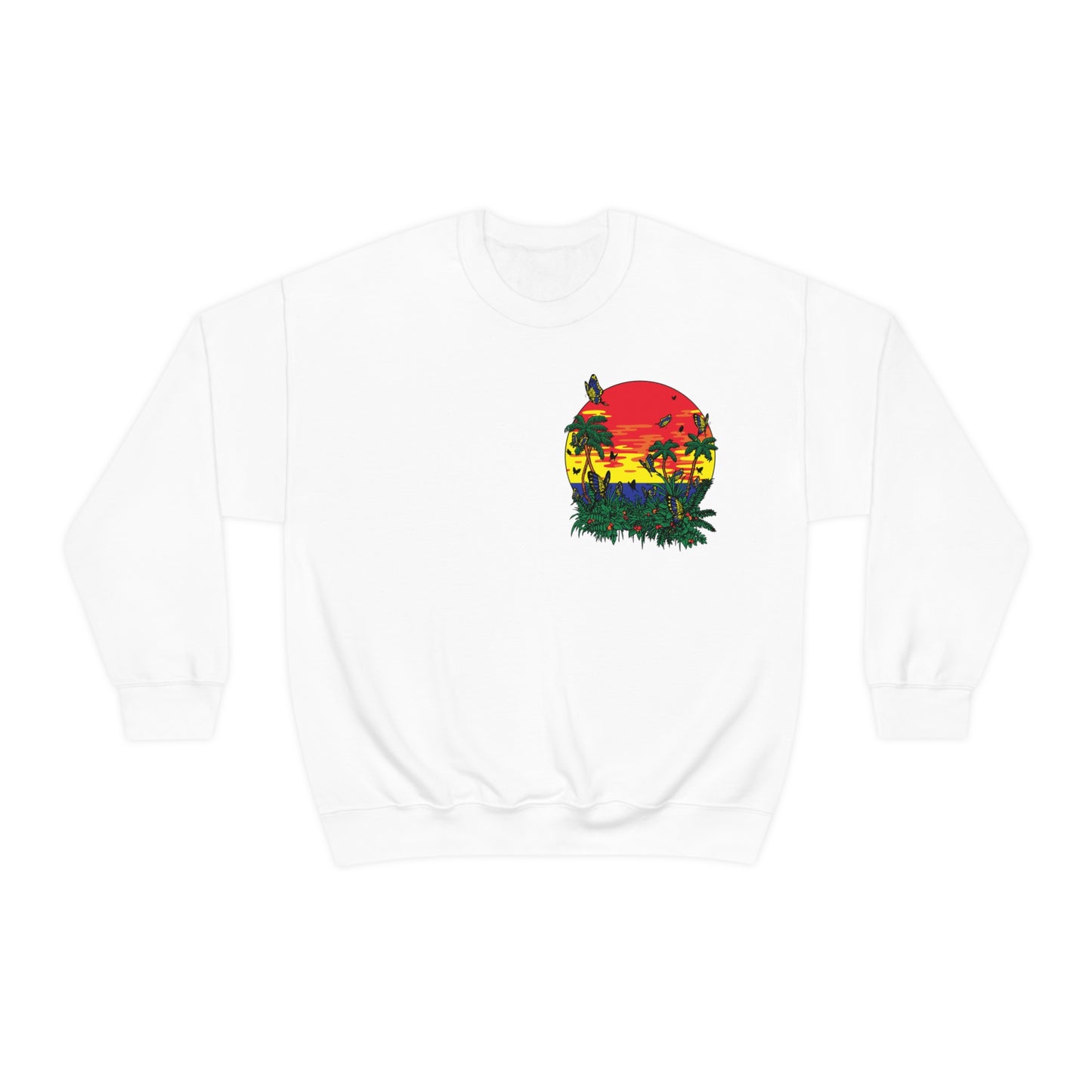 Sunset Butterfly Vibes Crewneck Sweatshirt