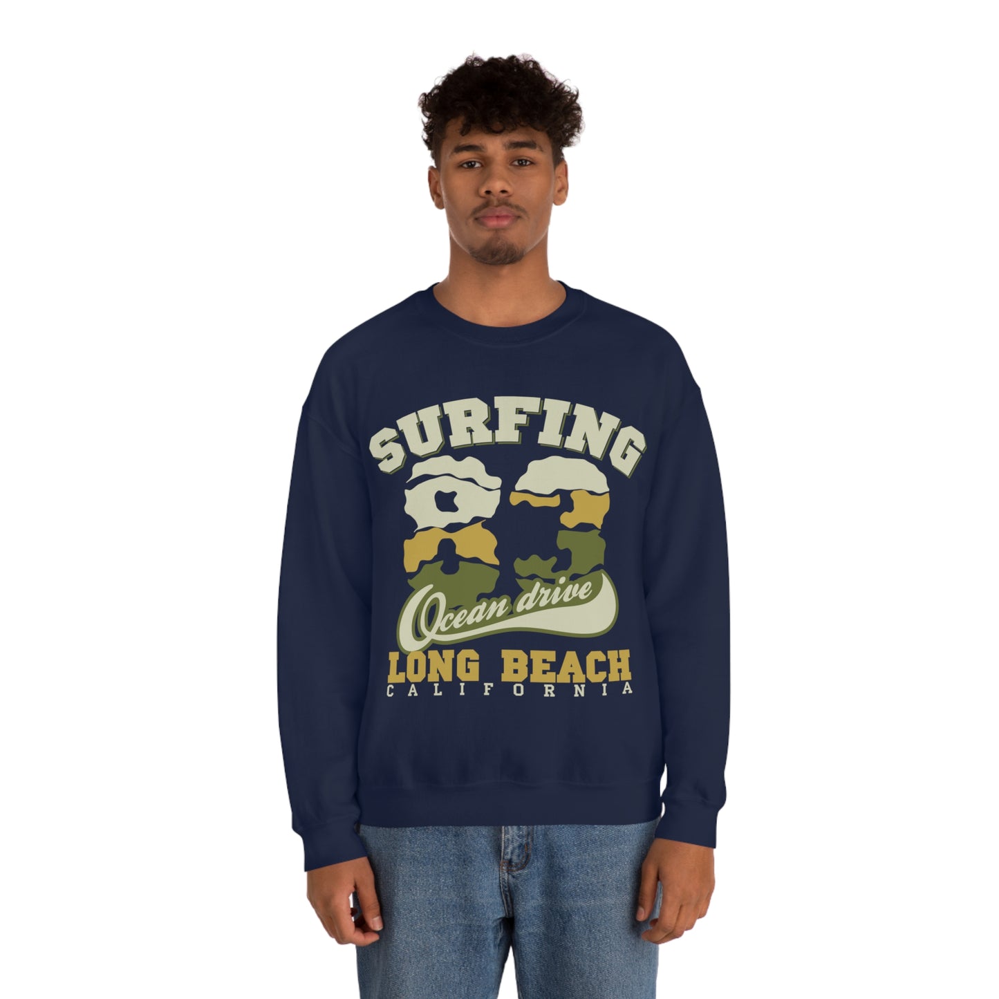 Long Beach Surfing Crewneck Sweatshirt