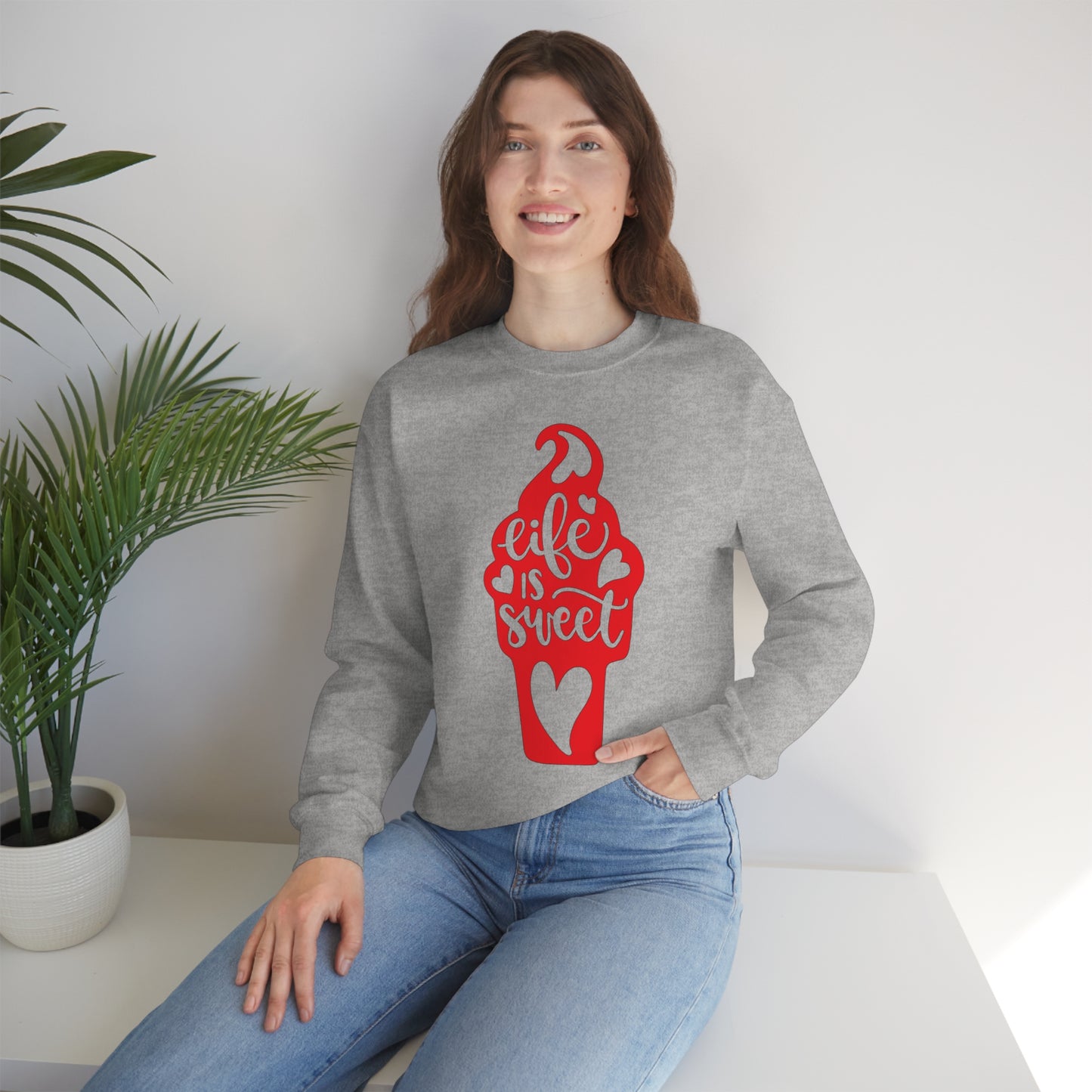 Life_is_sweet Crewneck Sweatshirt