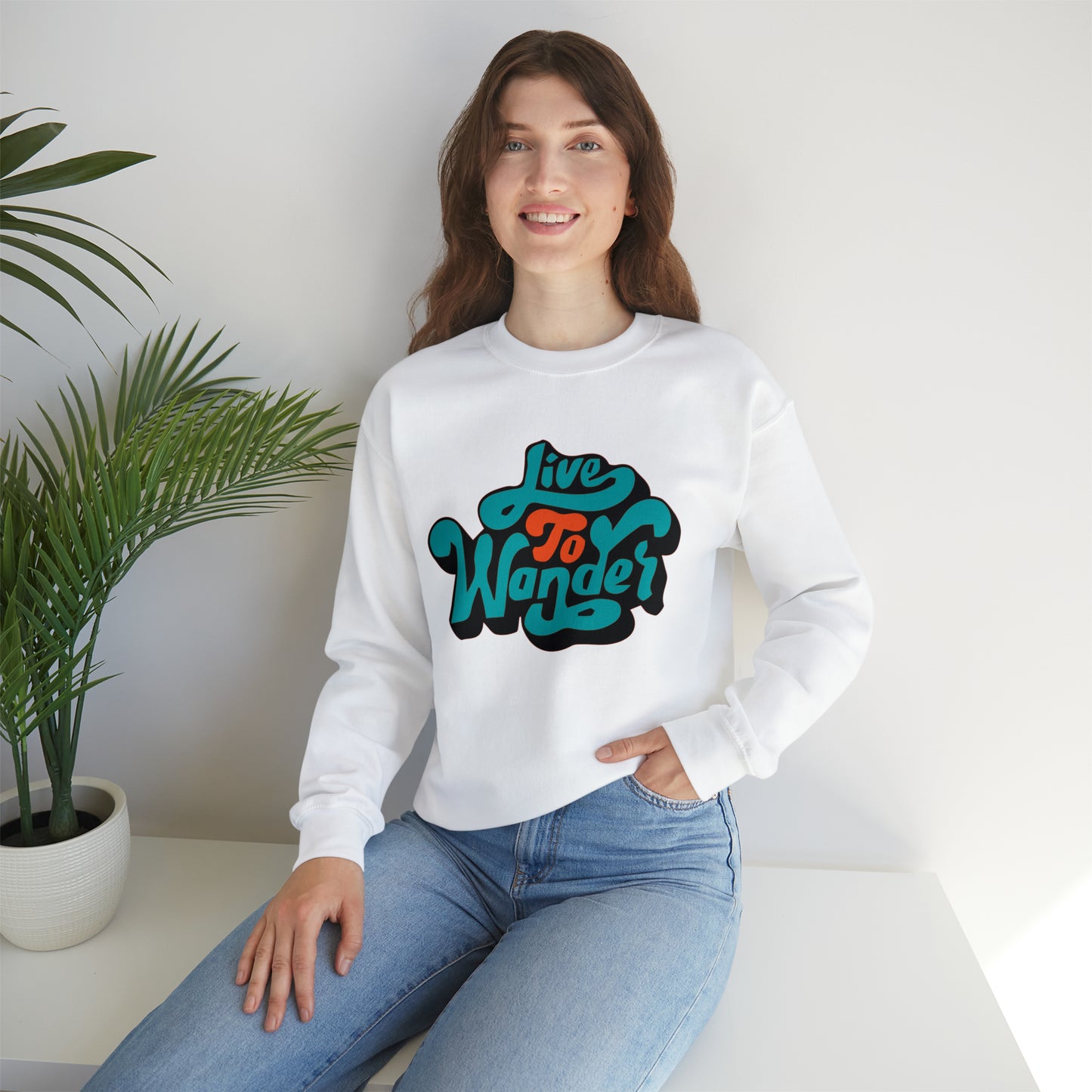 Live to wonder vintage Crewneck Sweatshirt