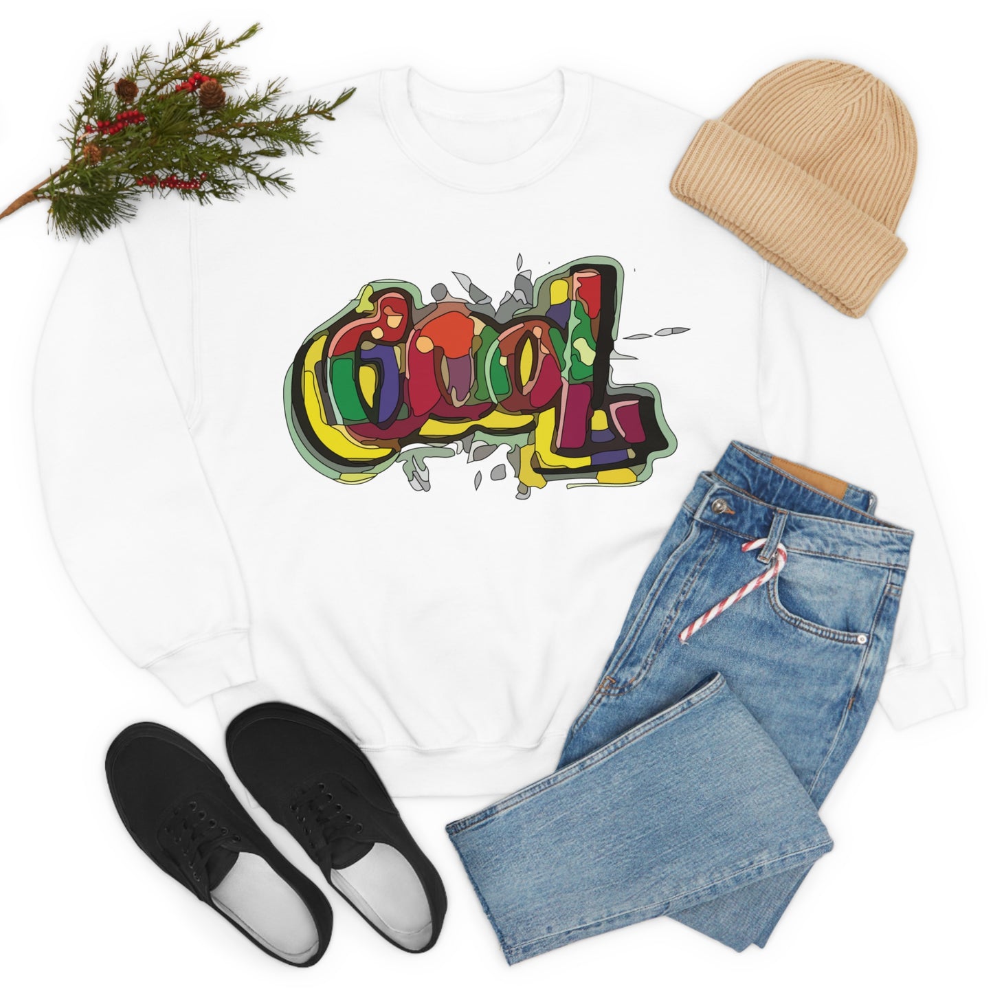 Colorful Cool graffiti Crewneck Sweatshirt