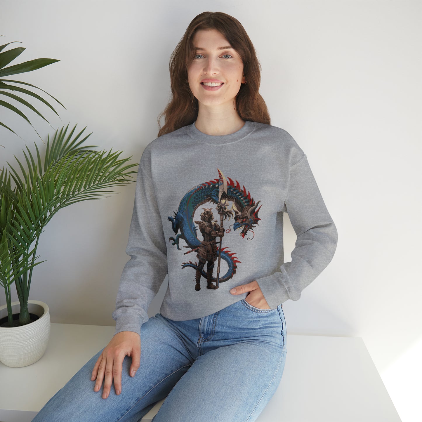 Colorful dragon guardian Crewneck Sweatshirt