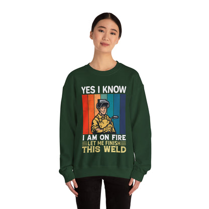 I know I'm on fire vintage  Crewneck Sweatshirt