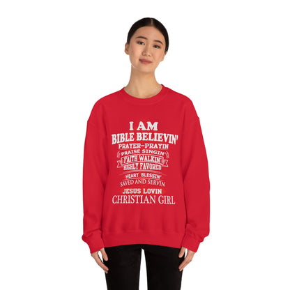 I Am a Christian Girl Crewneck Sweatshirt