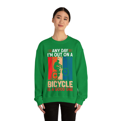 Any day in my bicycle is a good day vintage Crewneck Sweatshirt