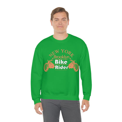 Brooklyn Bike rider Crewneck Sweatshirt