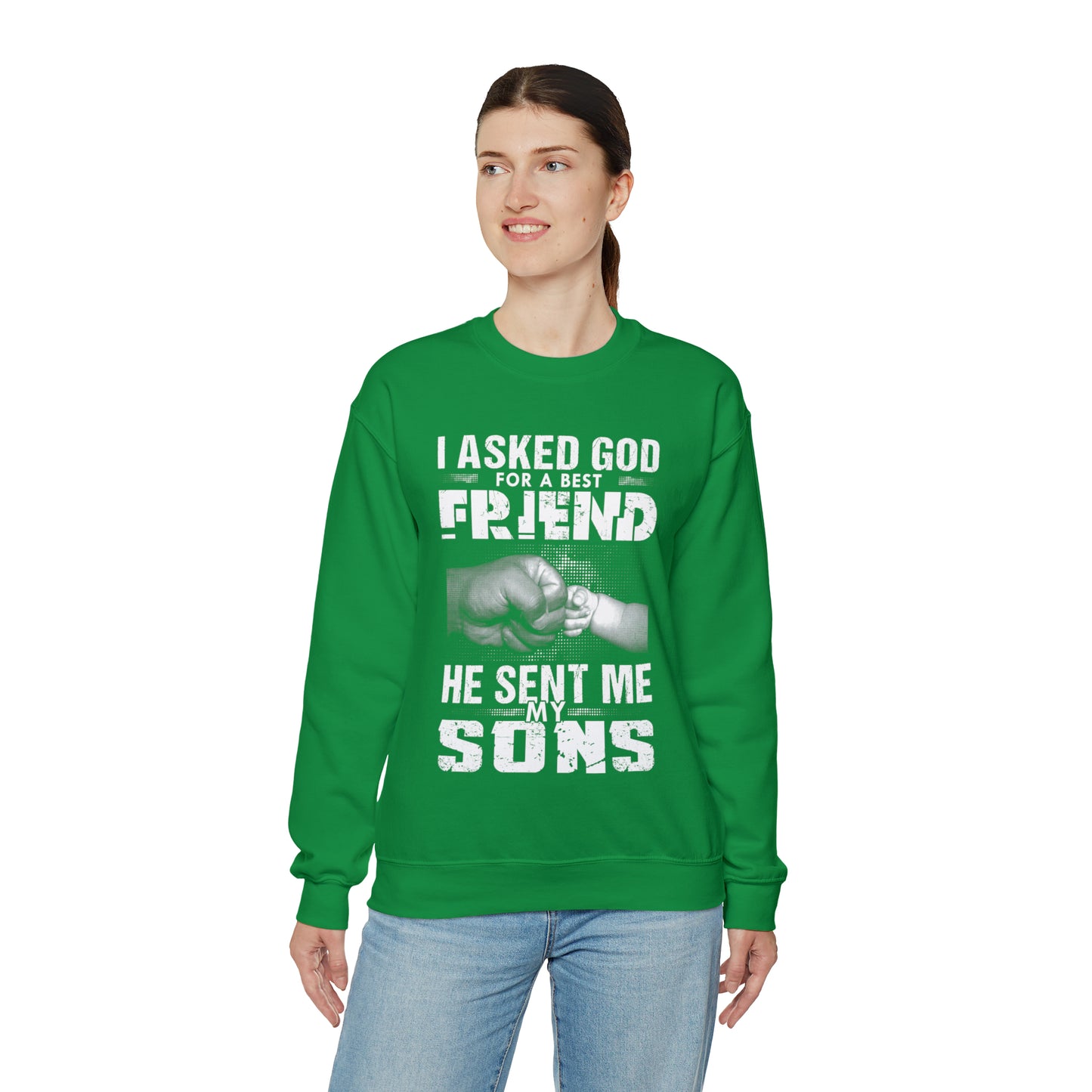 Best friends my sons Crewneck Sweatshirt