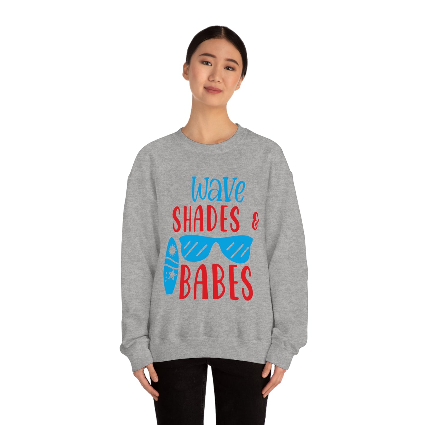 Wave Shades and Babes Crewneck Sweatshirt