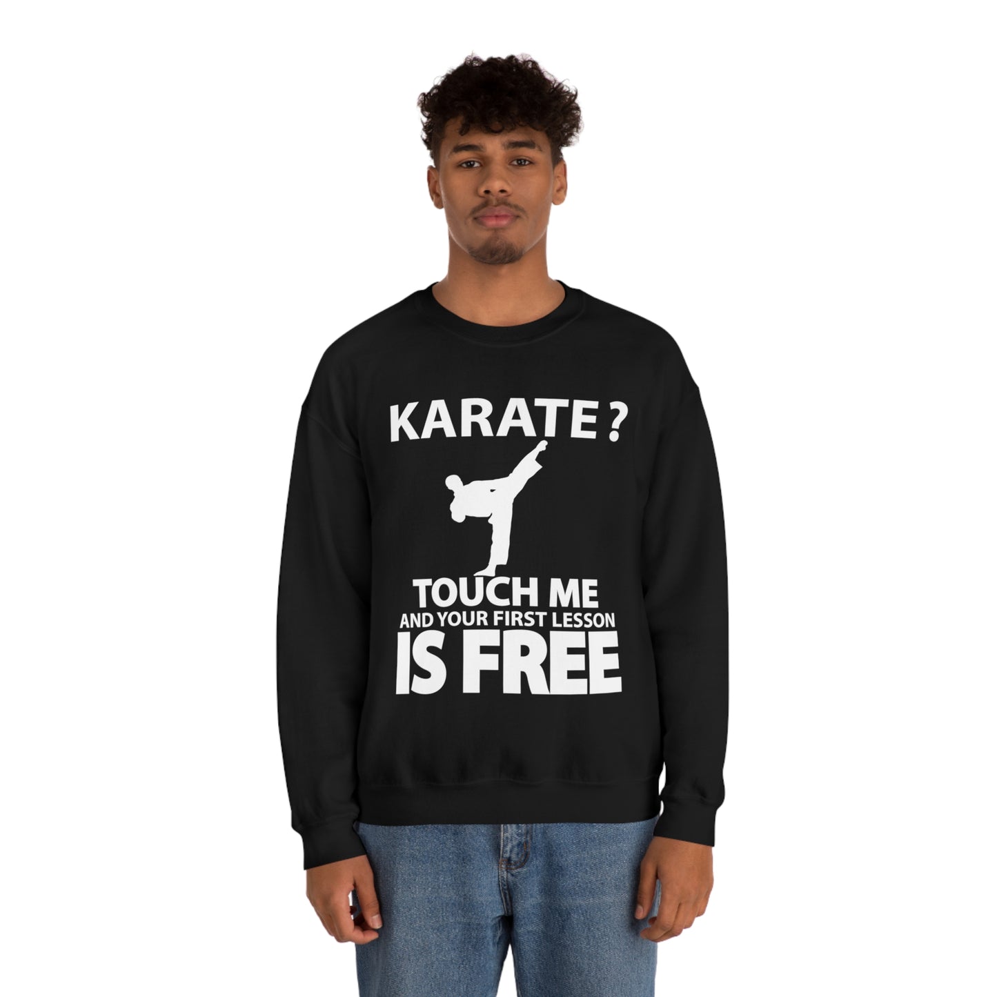 karate first lesson free Crewneck Sweatshirt