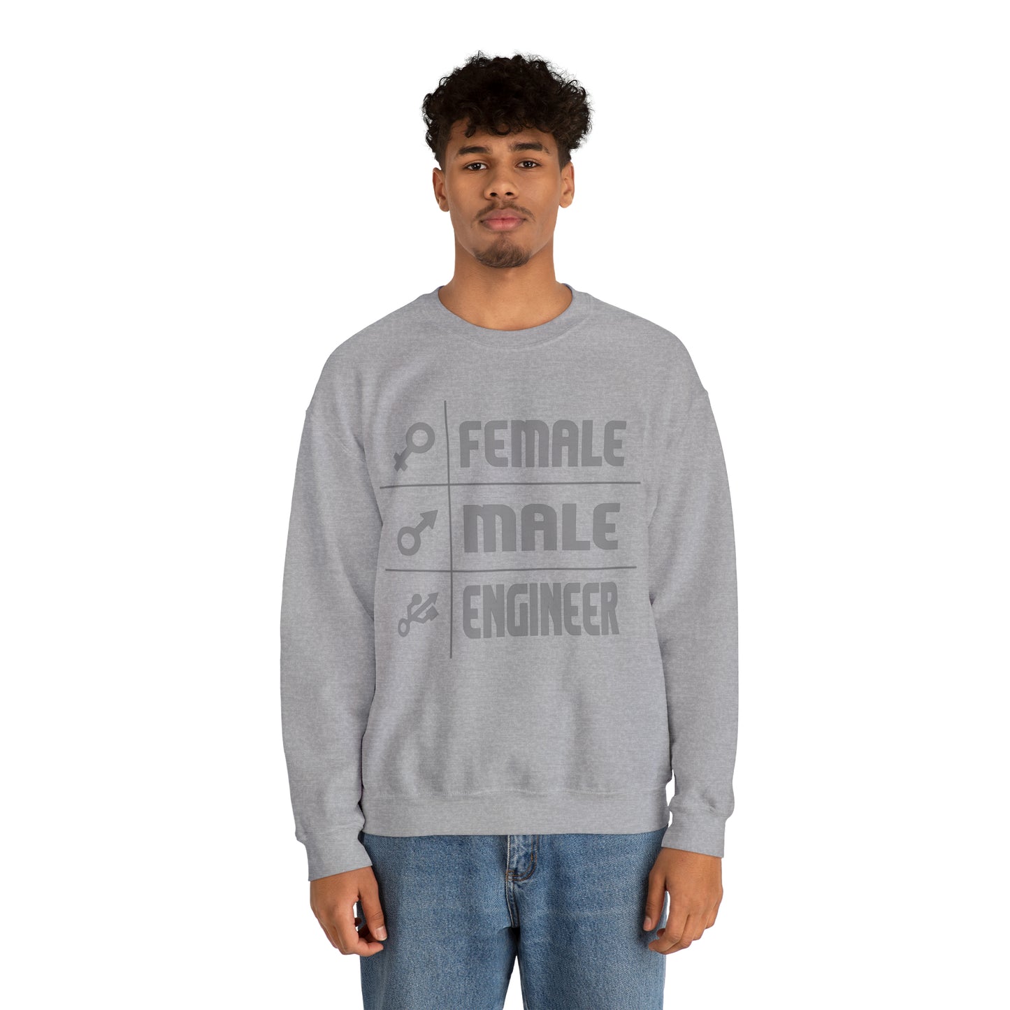 Female - male- engineer Crewneck Sweatshirt