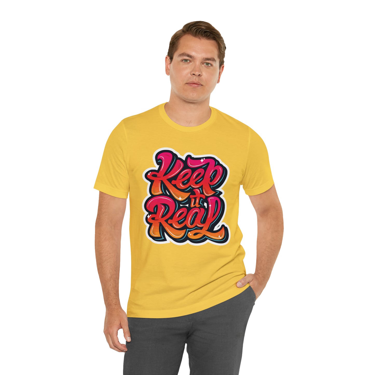 Keep it real colorful graffiti logo T-Shirt