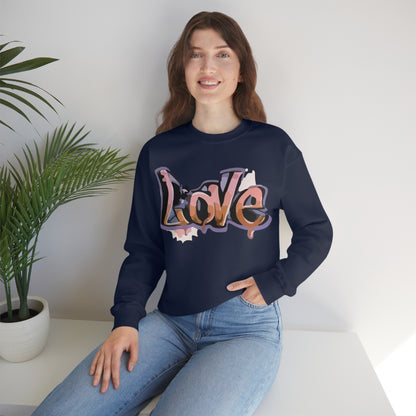 Cool love graffiti Crewneck Sweatshirt