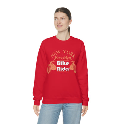 Brooklyn Bike rider Crewneck Sweatshirt