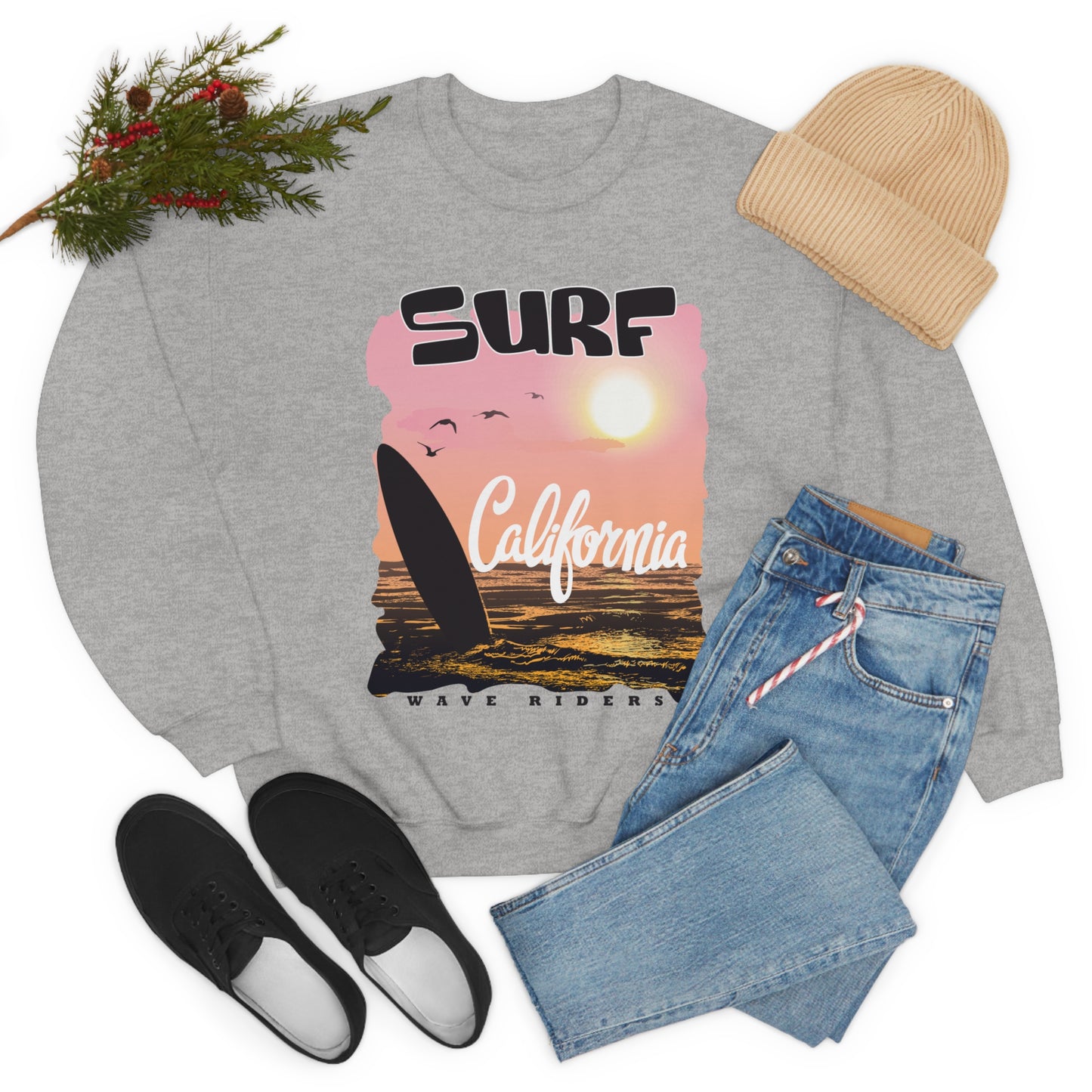 Wave Riders California Crewneck Sweatshirt