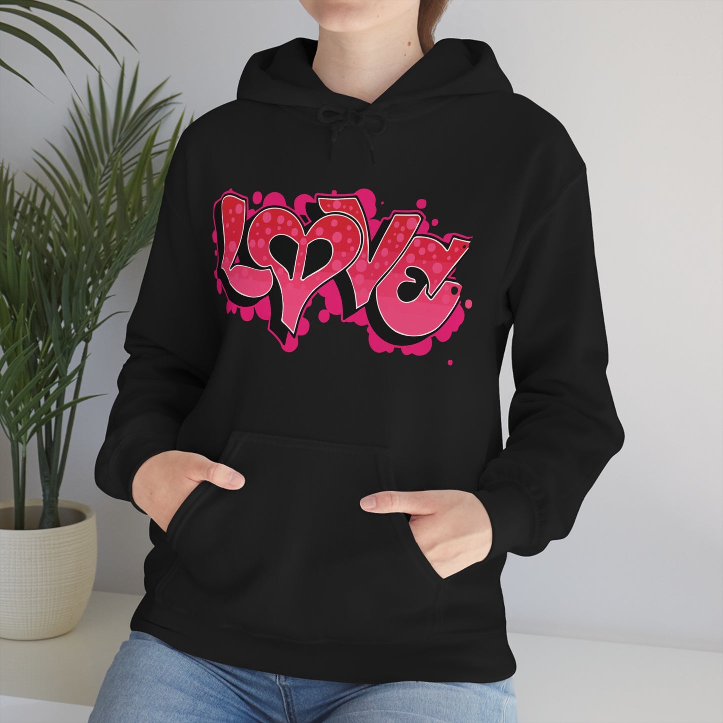 Peace and Love graffiti Hoodie