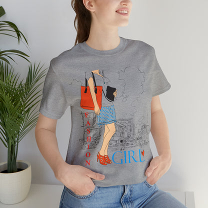 Fashion girl with a bag T-Shirt