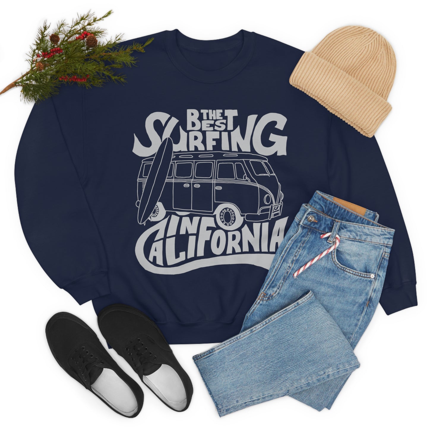 California Best Surfing Crewneck Sweatshirt