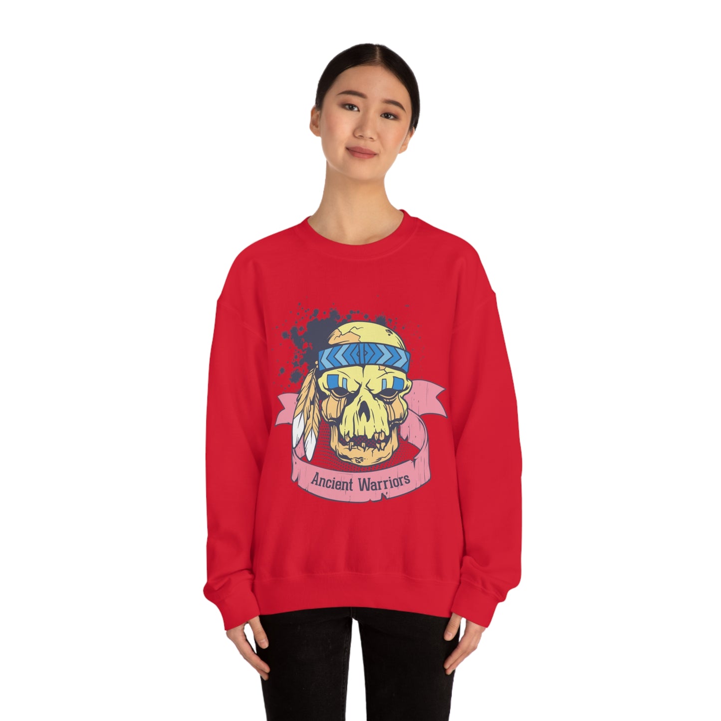 Ancient Warrior Skull Chief Crewneck Sweatshirt