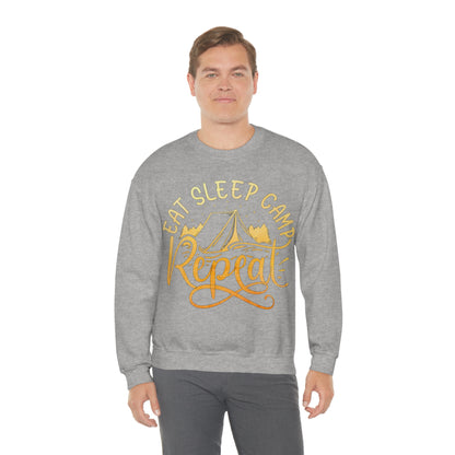 Eat Sleep Camp Repeat Crewneck Sweatshirt