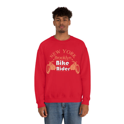 Brooklyn Bike rider Crewneck Sweatshirt