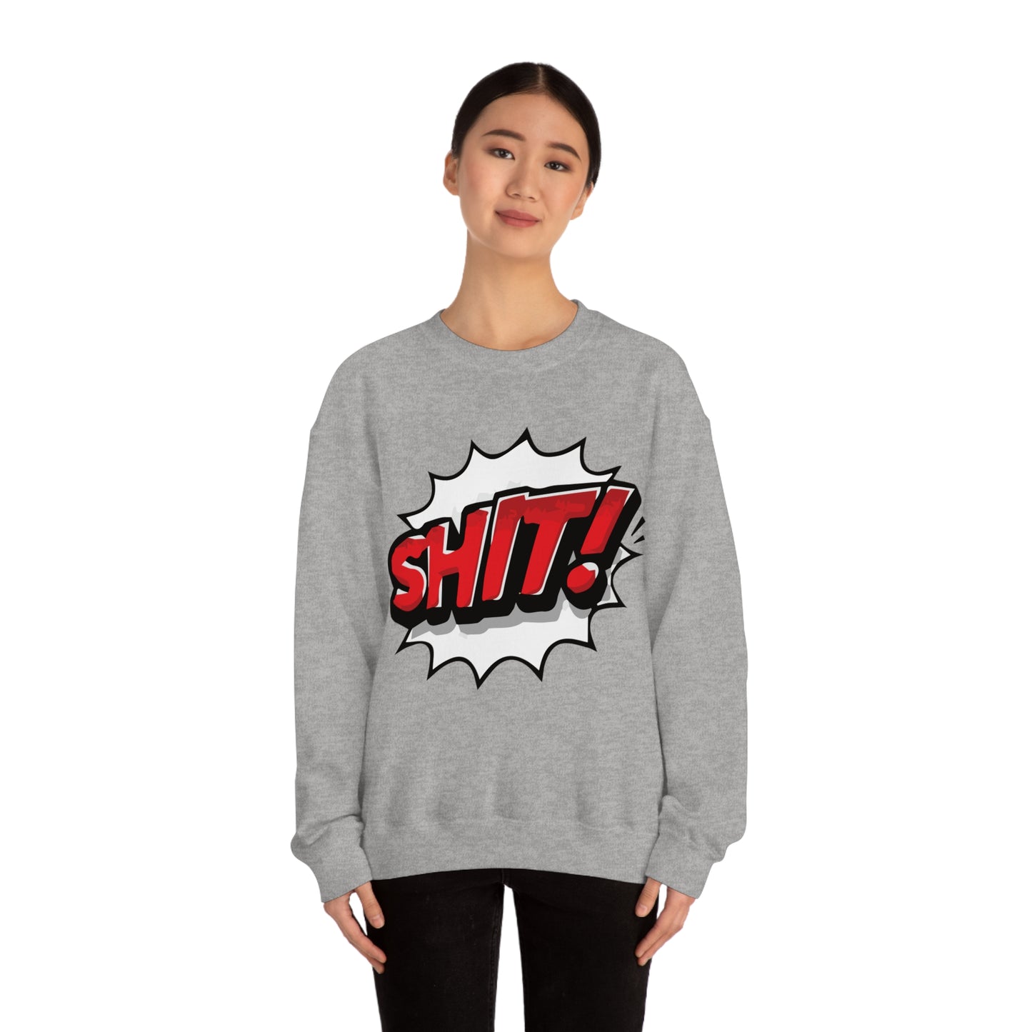 Shit! colorful graphic Crewneck Sweatshirt