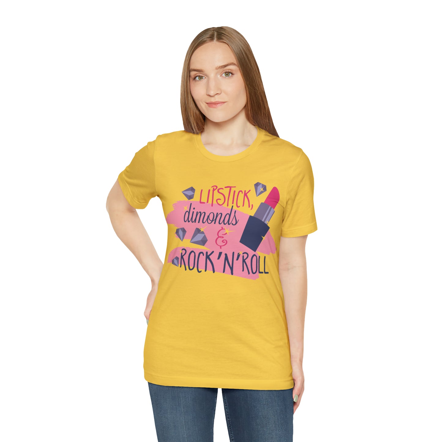 Lipstick-Diamonds and Rock & Roll T-Shirt