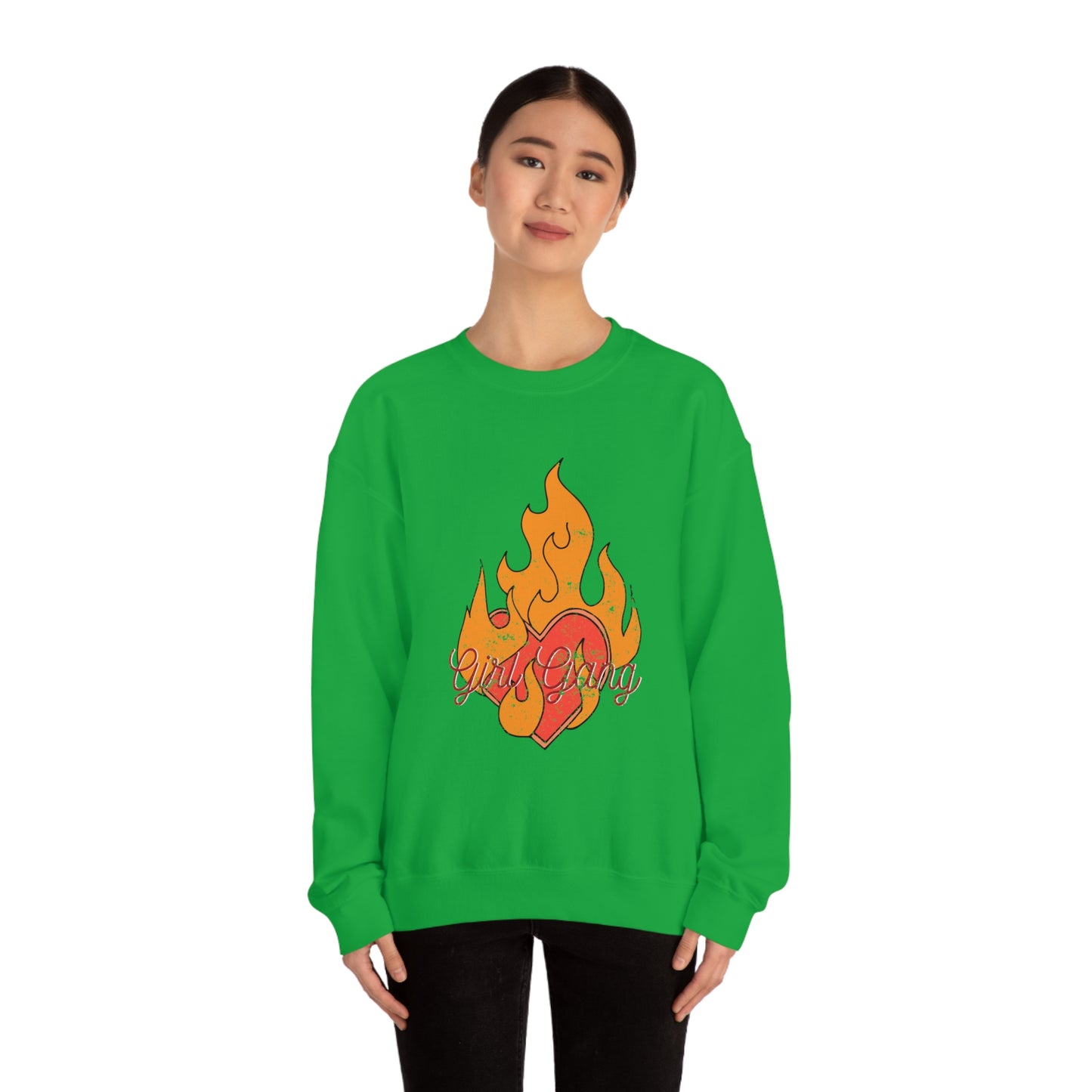 Girl Gang on Fire Crewneck Sweatshirt