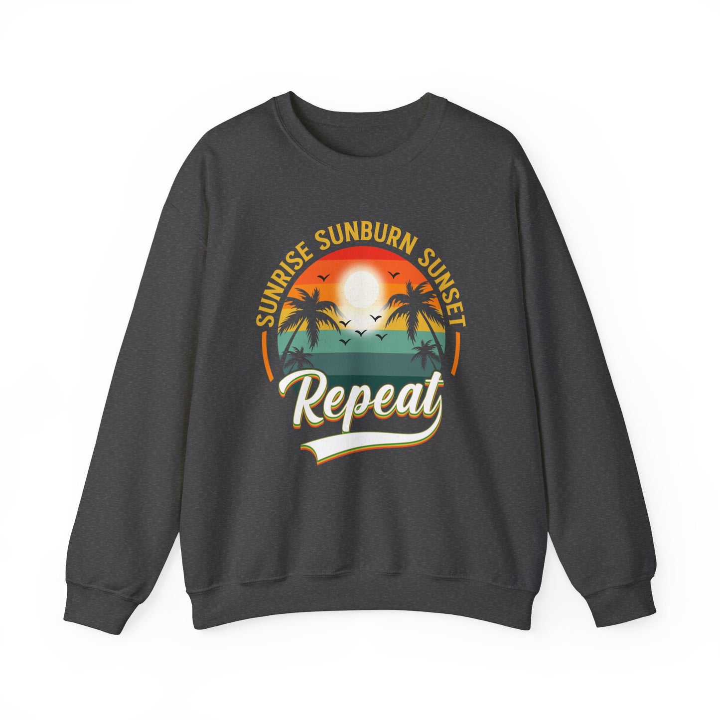 Sunrise sunburn sunset repeat vintage Crewneck Sweatshirt