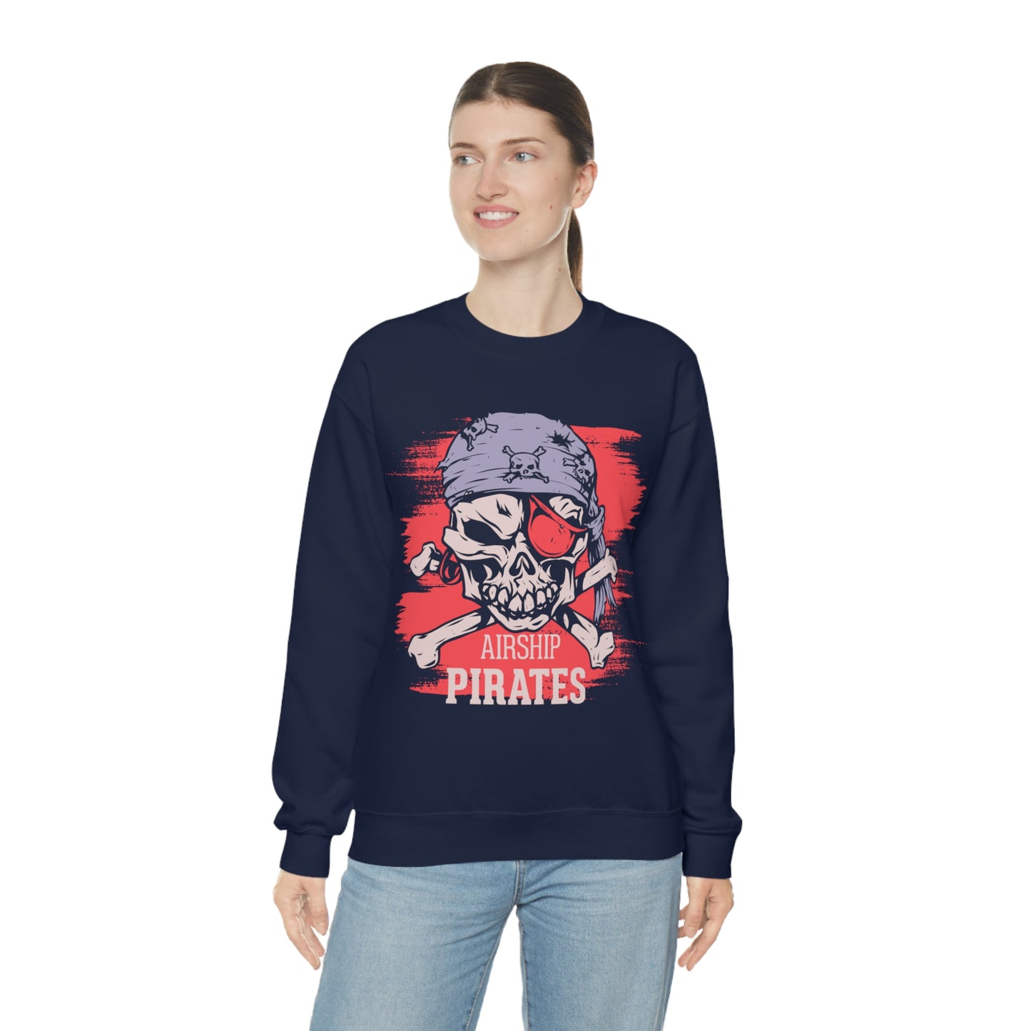 Airship Skull Pirate Crewneck Sweatshirt