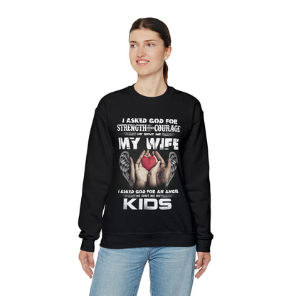 My wife and kids Crewneck Sweatshirt