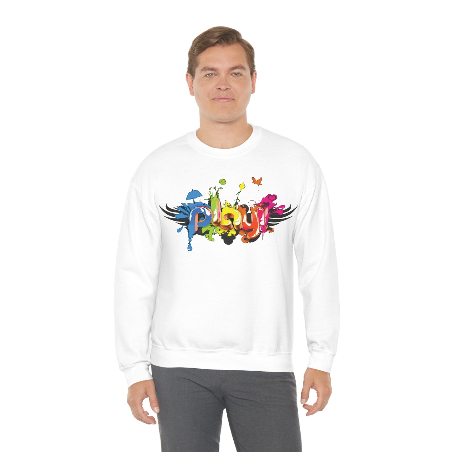 Play colorful graffiti Crewneck Sweatshirt