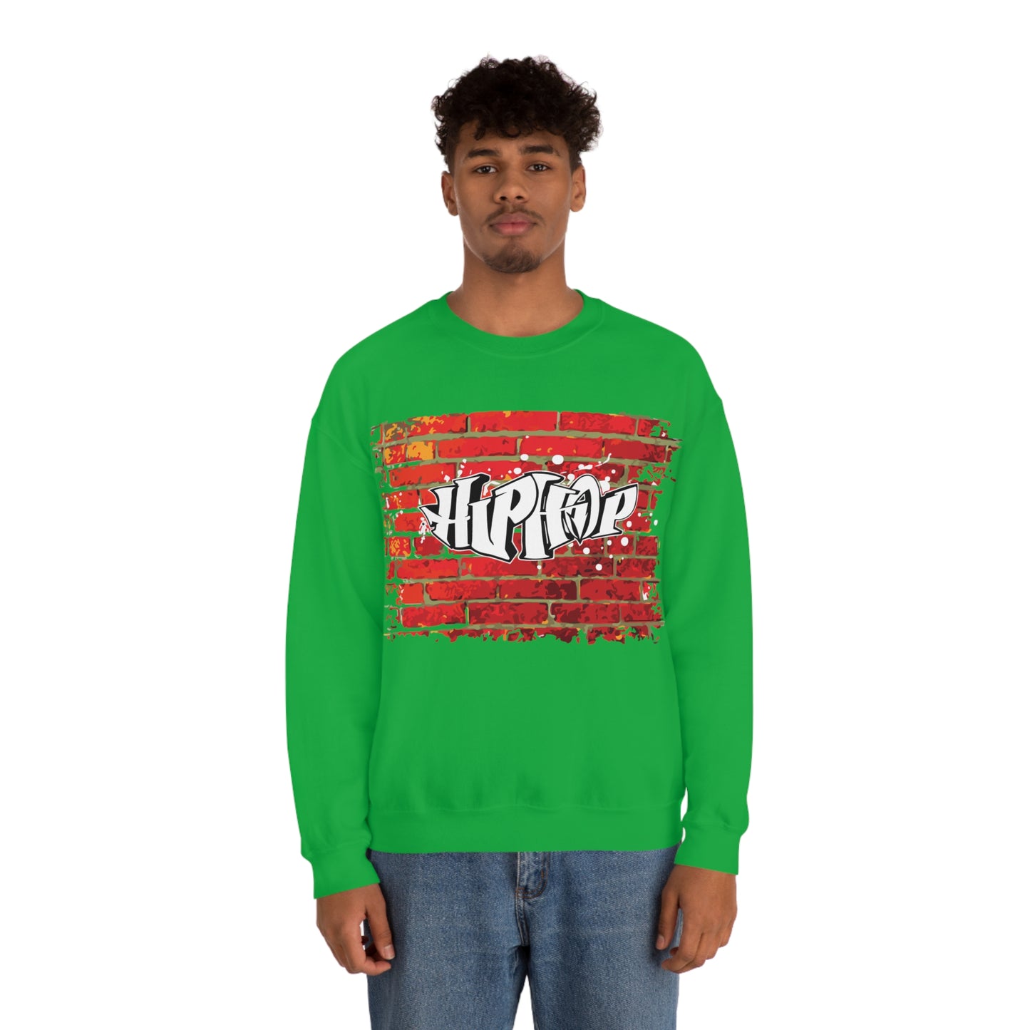 Hip Hop graffiti on the wall Crewneck Sweatshirt