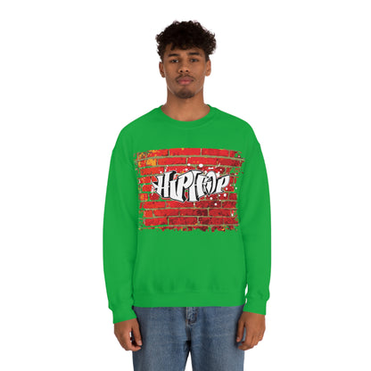 Hip Hop graffiti on the wall Crewneck Sweatshirt