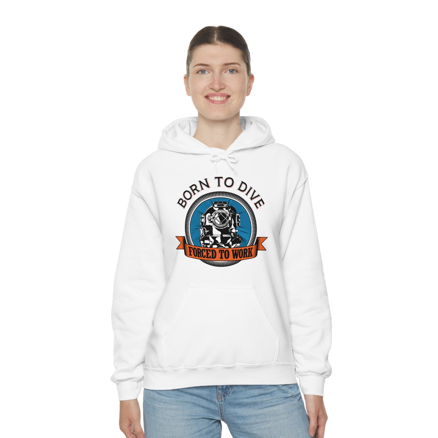 Born to dive force to work Hoodie