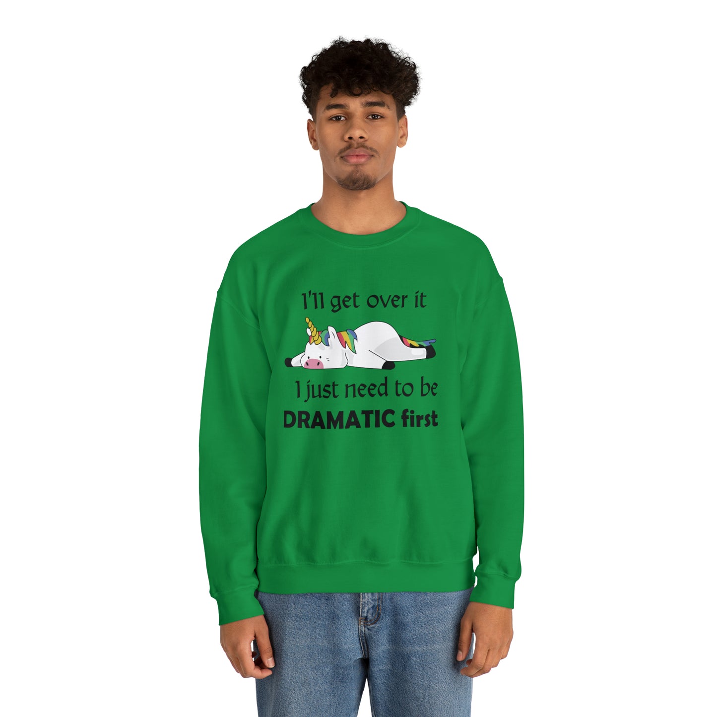 Dramatic Unicorn Crewneck Sweatshirt